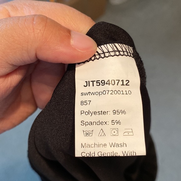 SHEIN Black Keyhole Back Mock Neck Crop Top & Skirt Set - Picture 10 of 10